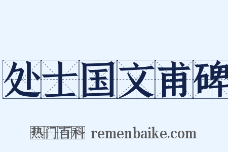 处士国文甫碑是什么意思的图片